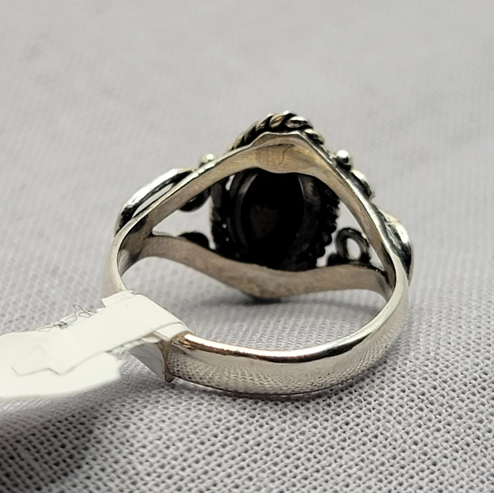 Sterling Silver Tiger's Eye Genuine Stone Ring Signed  NWT